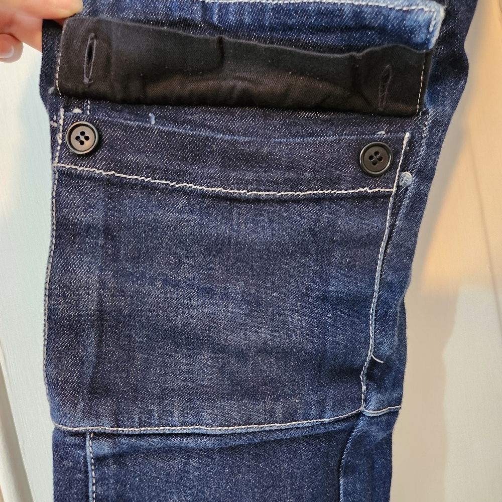Opening Ceremony Medium Wash Blue Denim Carpenter White Stitch Detail Jeans - Picture 3 of 10